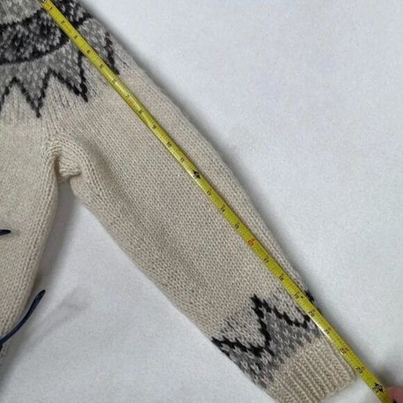 Vintage Handknit Fair Isle Sweater Small - Picture 7 of 8